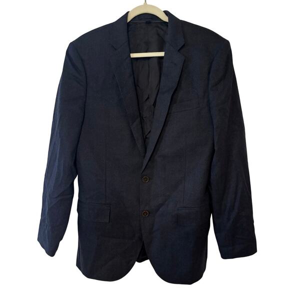 J.Crew Ludlow Suit Jacket Vitale Barberis Canonico Italian Wool Blazer Navy 40R